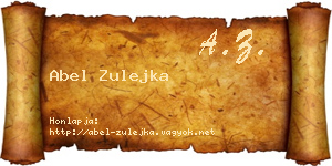 Abel Zulejka névjegykártya